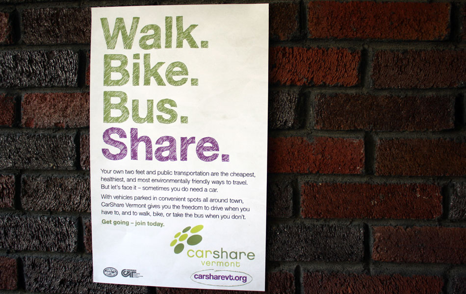 CarShare VT multi-modal poster