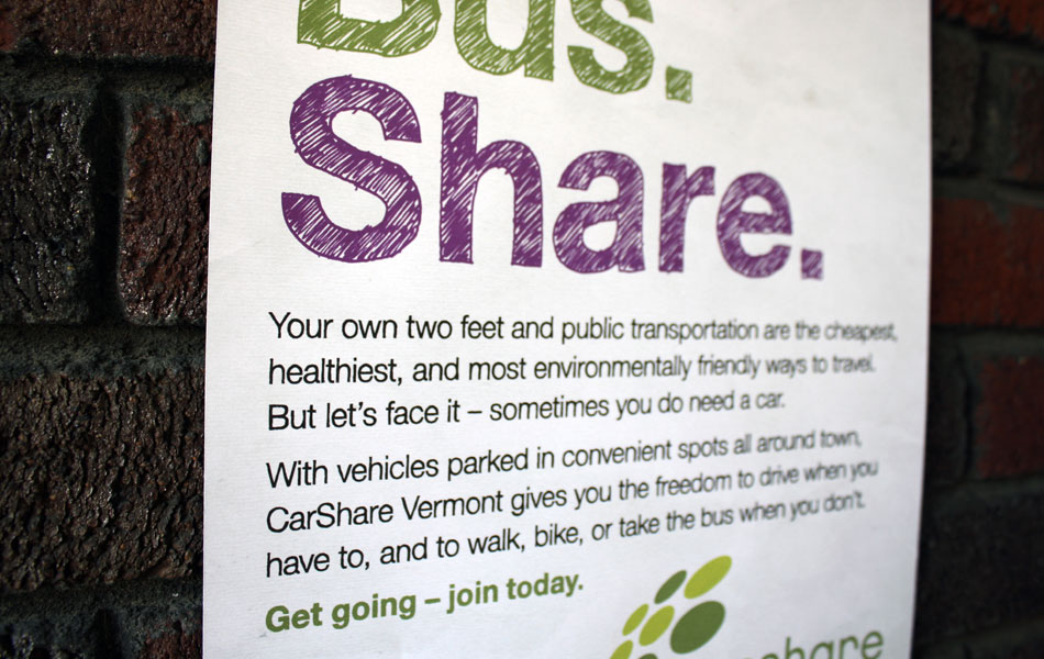 CarShare VT multi-modal poster