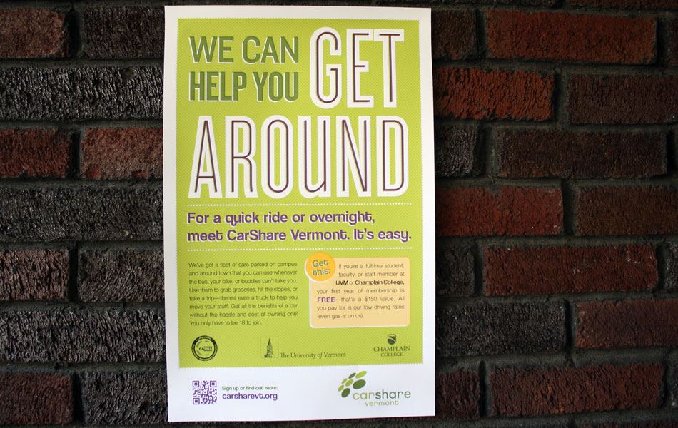 CarShare VT campus poster